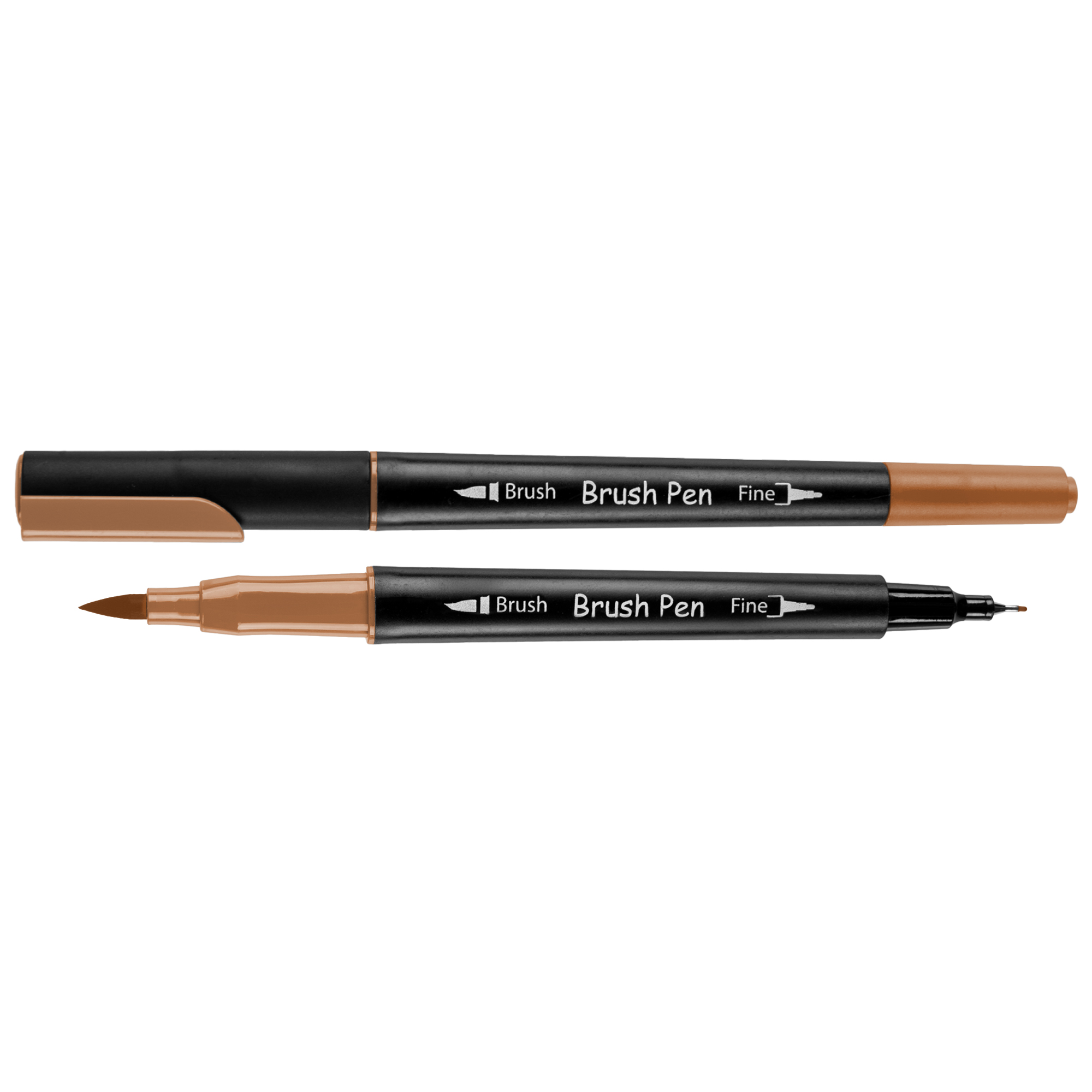 Маркер акварельный SANTI "Brush Pen" SW-22, светло-коричневый, двусторонний, 391022 1