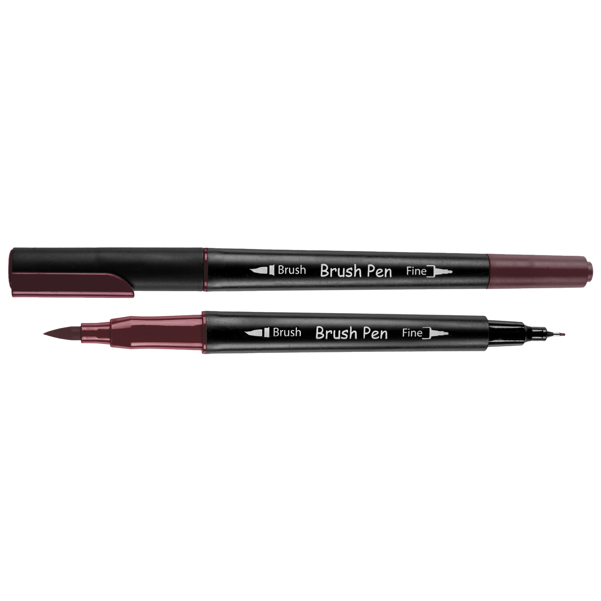 Маркер акварельный SANTI "Brush Pen" SW-24, сливовый, двусторонний, 391024 1