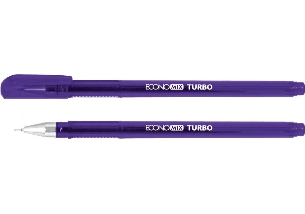 Ручка гелева ECONOMIX TURBO 0,5 мм, фіолетова, E11911-12