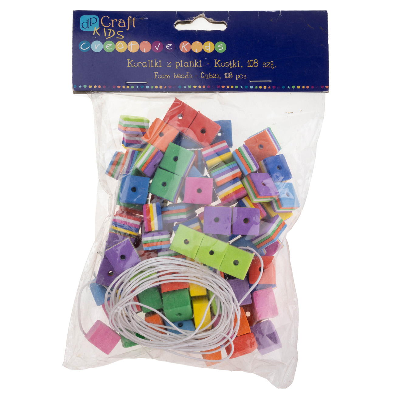 Декоративные элементы Бусины из ПВХ - Кубики 108 шт, KSPI-320 DpCraft