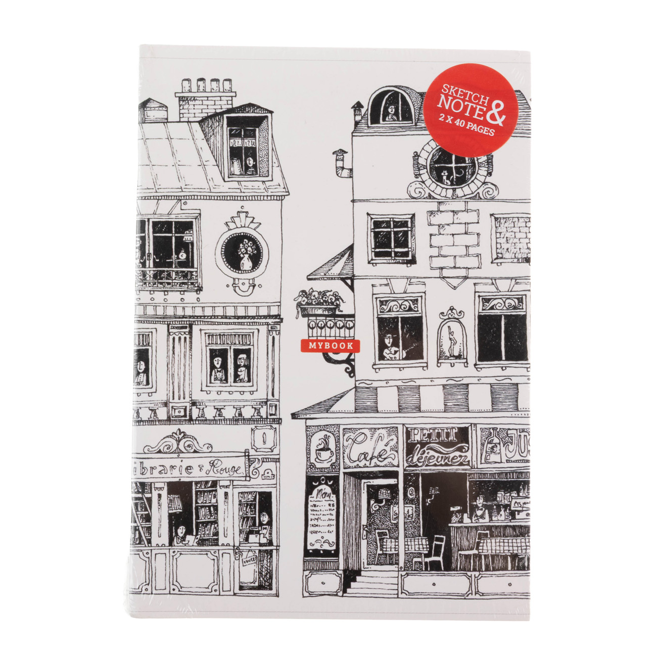 Комплект із 2-х зошитів А5 40 арк. "TwinBook", лін.-нелін. скоба (7101)