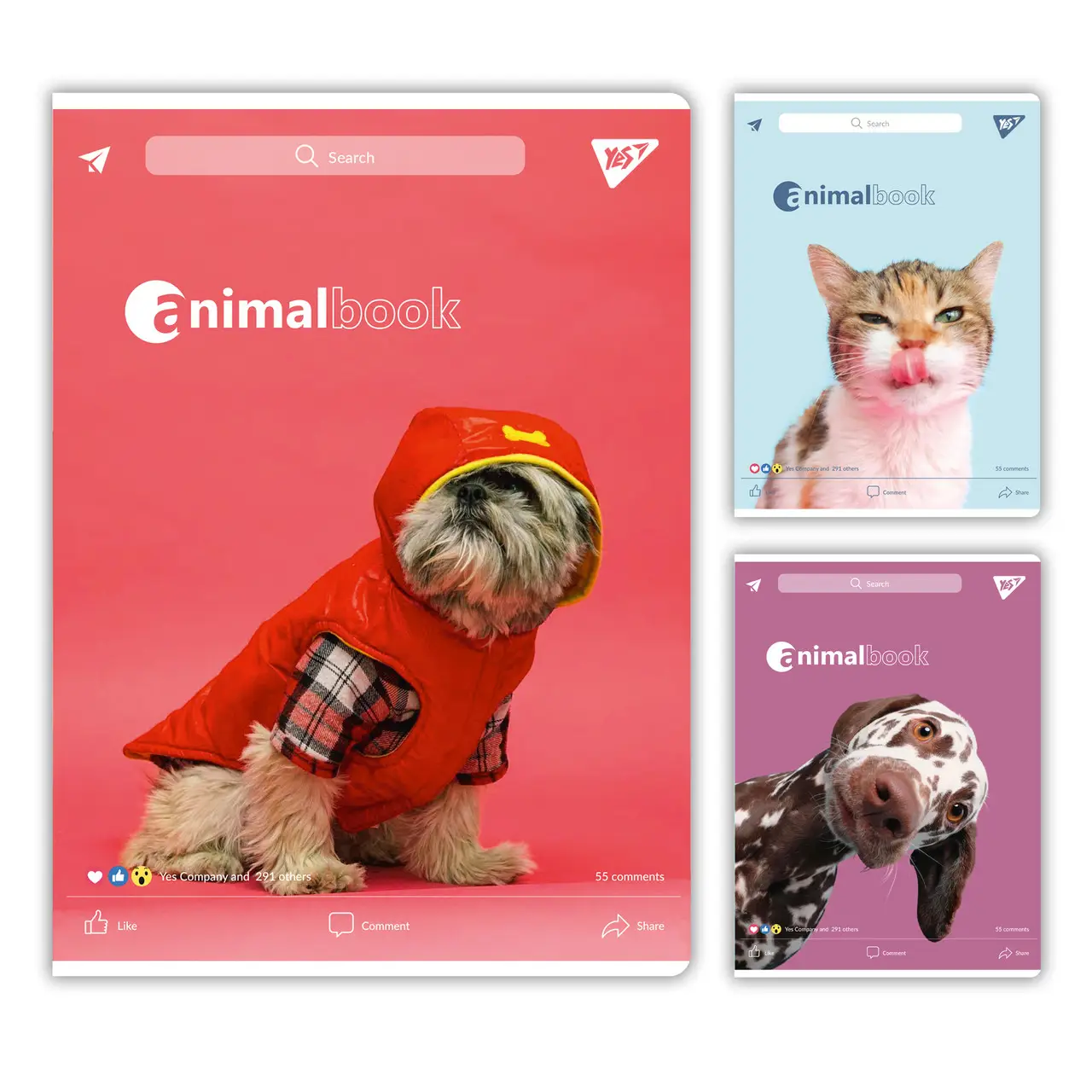 Зошит А4 48 кл. YES "Animalbook" гібрид, 682002