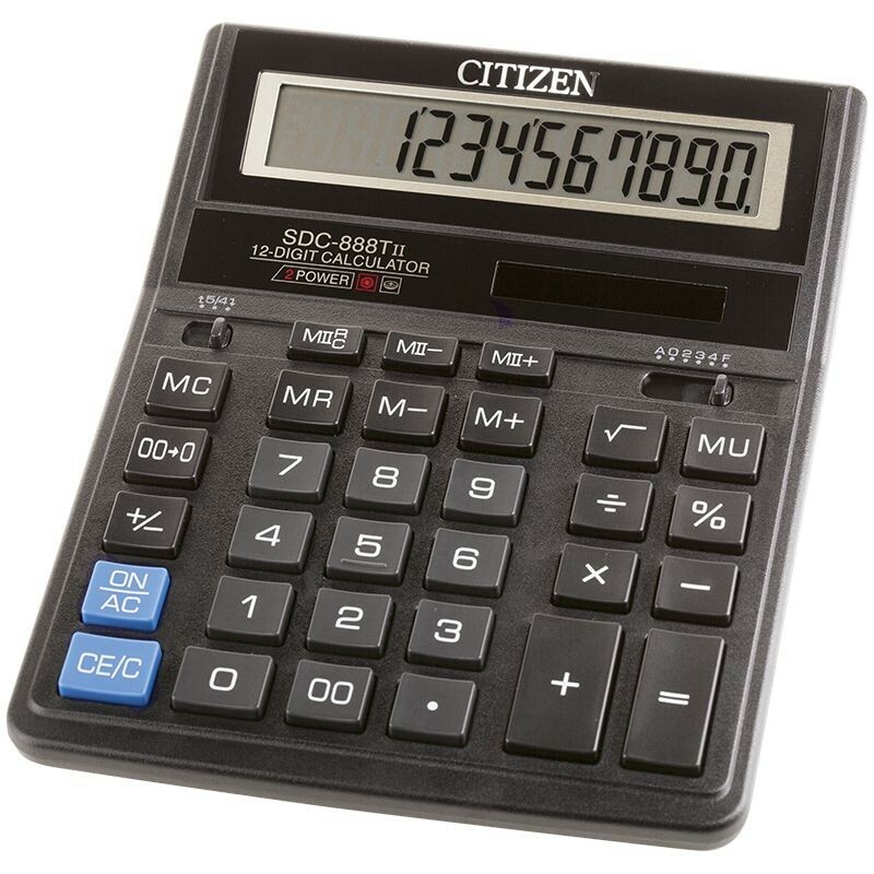 Калькулятор Citizen SDC888 TII, бухгалтерський, 12 р.