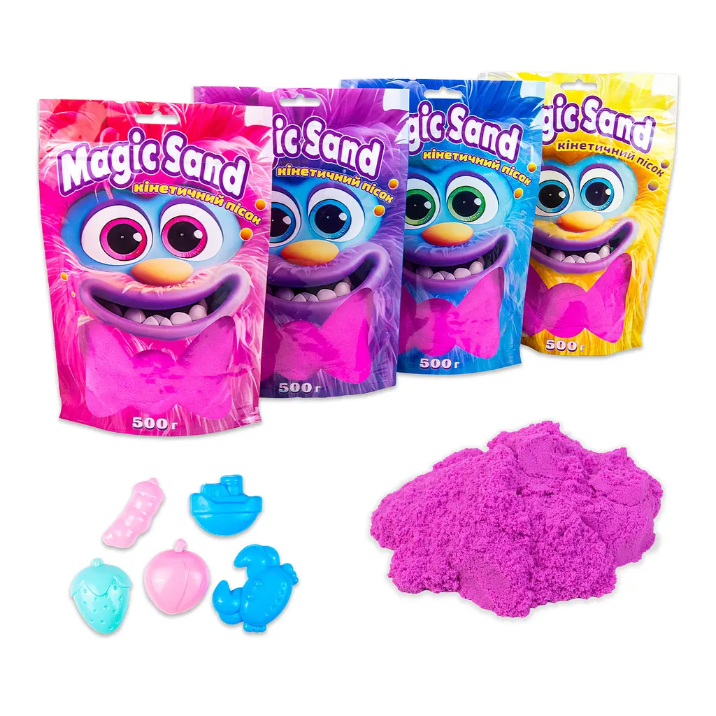 Кинетический песок Magic sand в пакете, фиолетовый, 0,500 кг, 39403-4 2