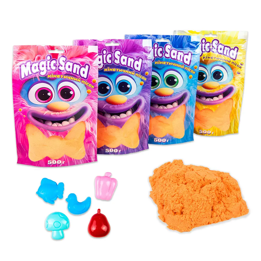 Кинетический песок Magic sand в пакете, оранжевый, 0,500 кг, 39403-7 2