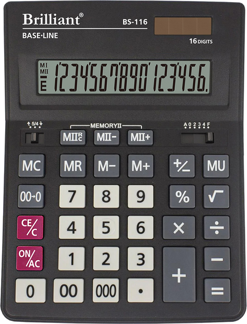 Калькулятор Brilliant BS-116 16 р., 2-пит, BS-116