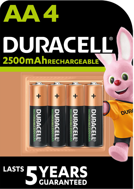 Акумулятор DURACELL HR6 AA 2500mAh (4 шт/бл.) ціна вказ. за бл. 8