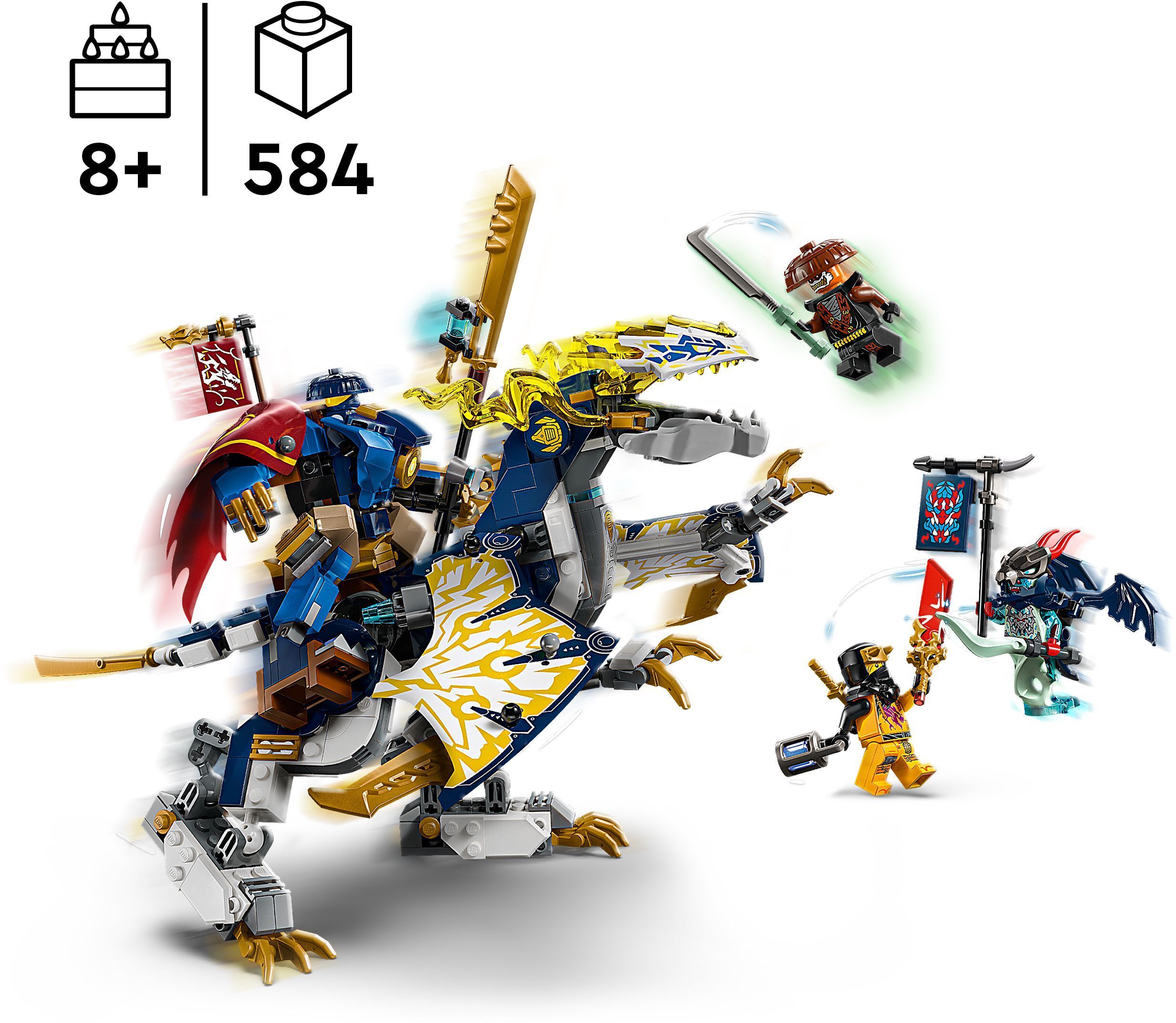Конструктор Lego Ninjago "Розбійник: Робот-вершник на драконі", 71843 1