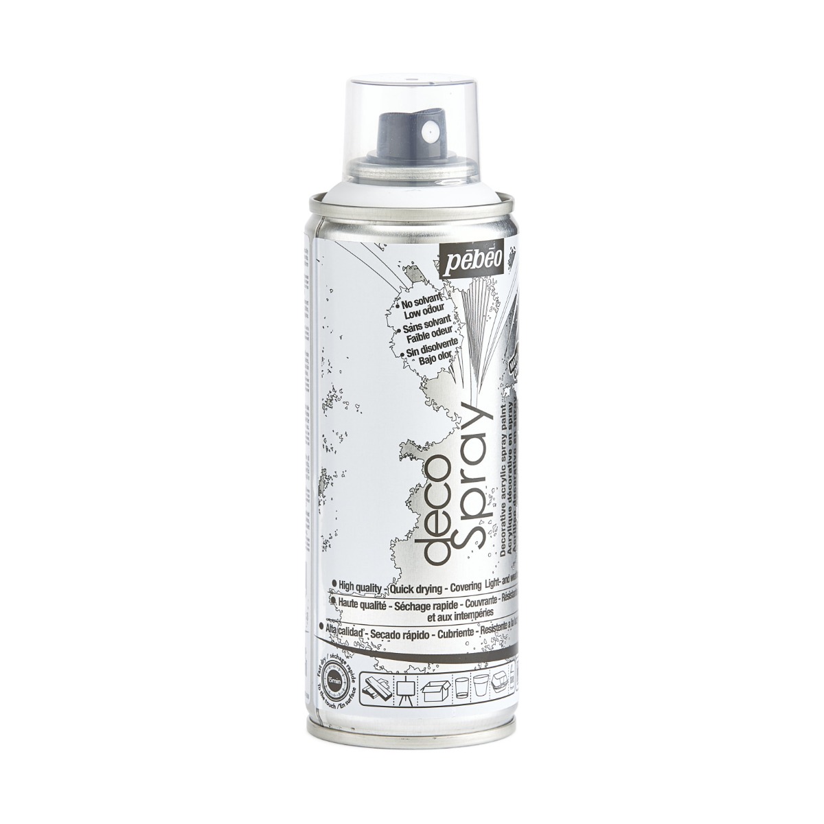 Фарба-спрей акрилова DecoSpray 200 мл, білий, 801 ТМ "Pebeo" 3