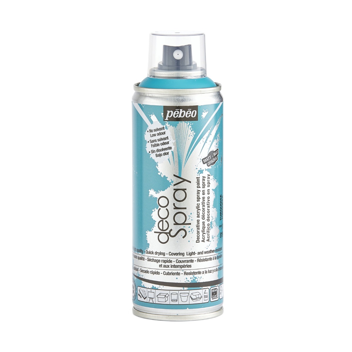 Фарба-спрей акрилова DecoSpray 200 мл, бірюзовий, 819 ТМ "Pebeo" Фарба-спрей акрилова DecoSpray 200 мл, бірюзовий, 819 ТМ "Pebeo"