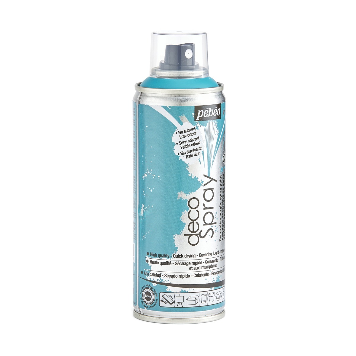 Фарба-спрей акрилова DecoSpray 200 мл, бірюзовий, 819 ТМ "Pebeo" 4