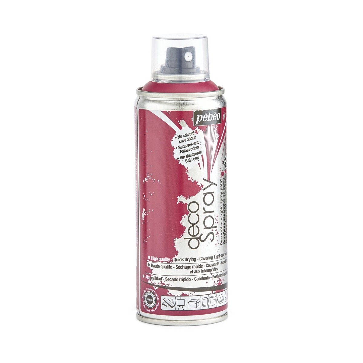 Фарба-спрей акрилова DecoSpray 200 мл, винний колір, 809 ТМ "Pebeo" 4
