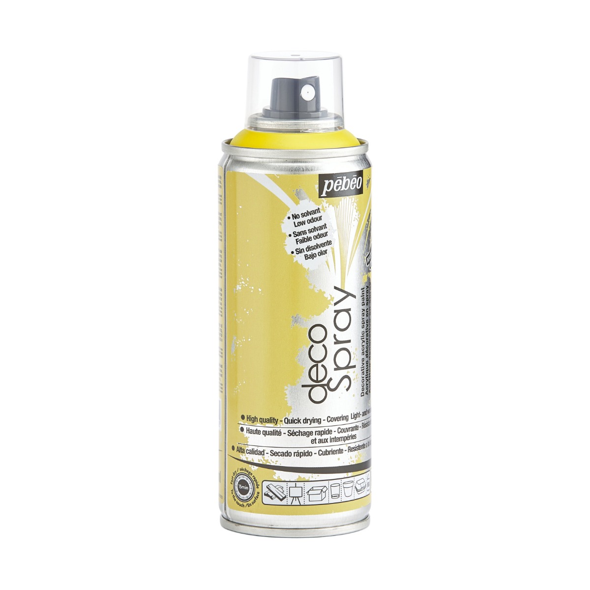 Фарба-спрей акрилова DecoSpray 200 мл, жовтий, 805 ТМ "Pebeo" 4