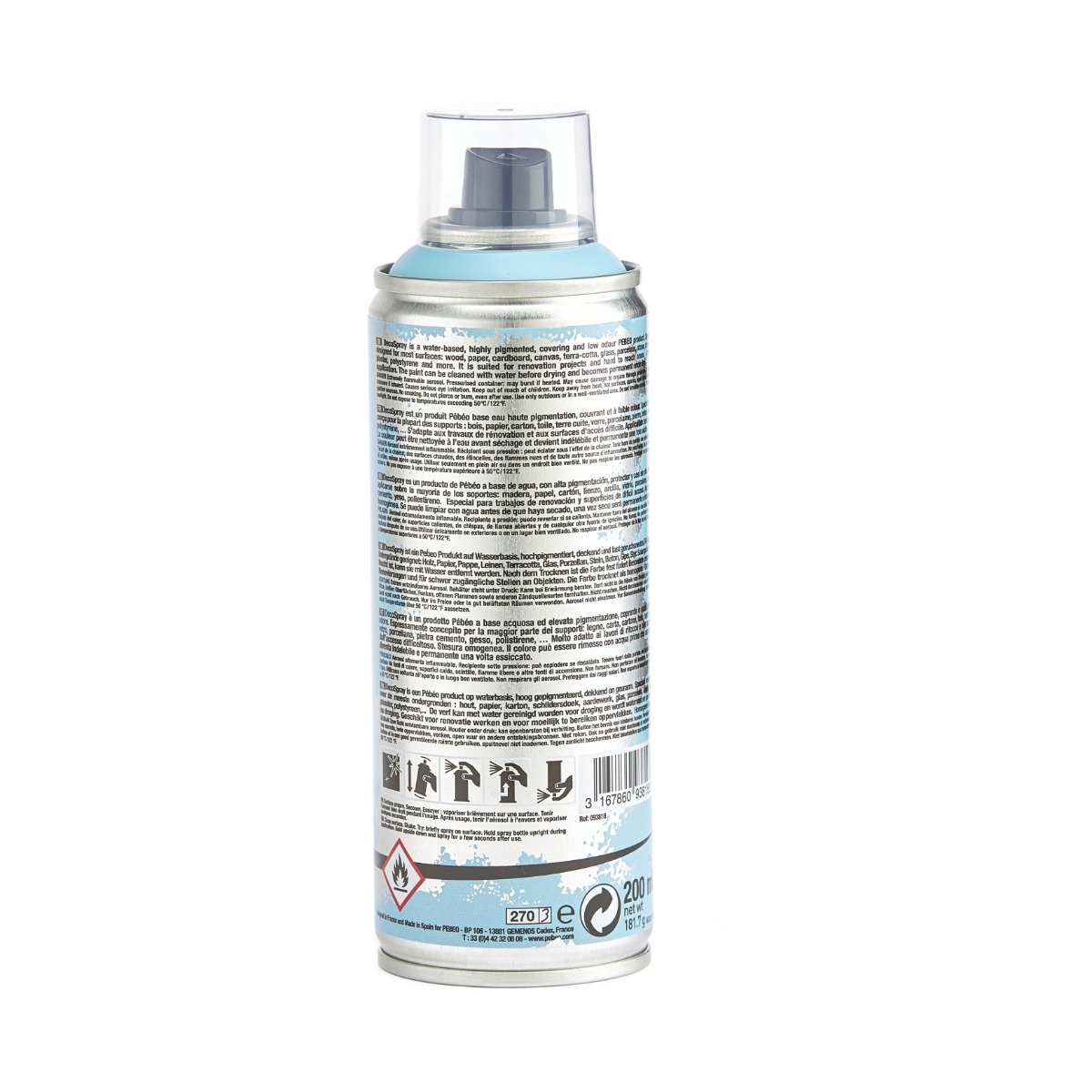 Фарба-спрей акрилова DecoSpray 200 мл, небесно-блакитний, 816 ТМ "Pebeo" 2