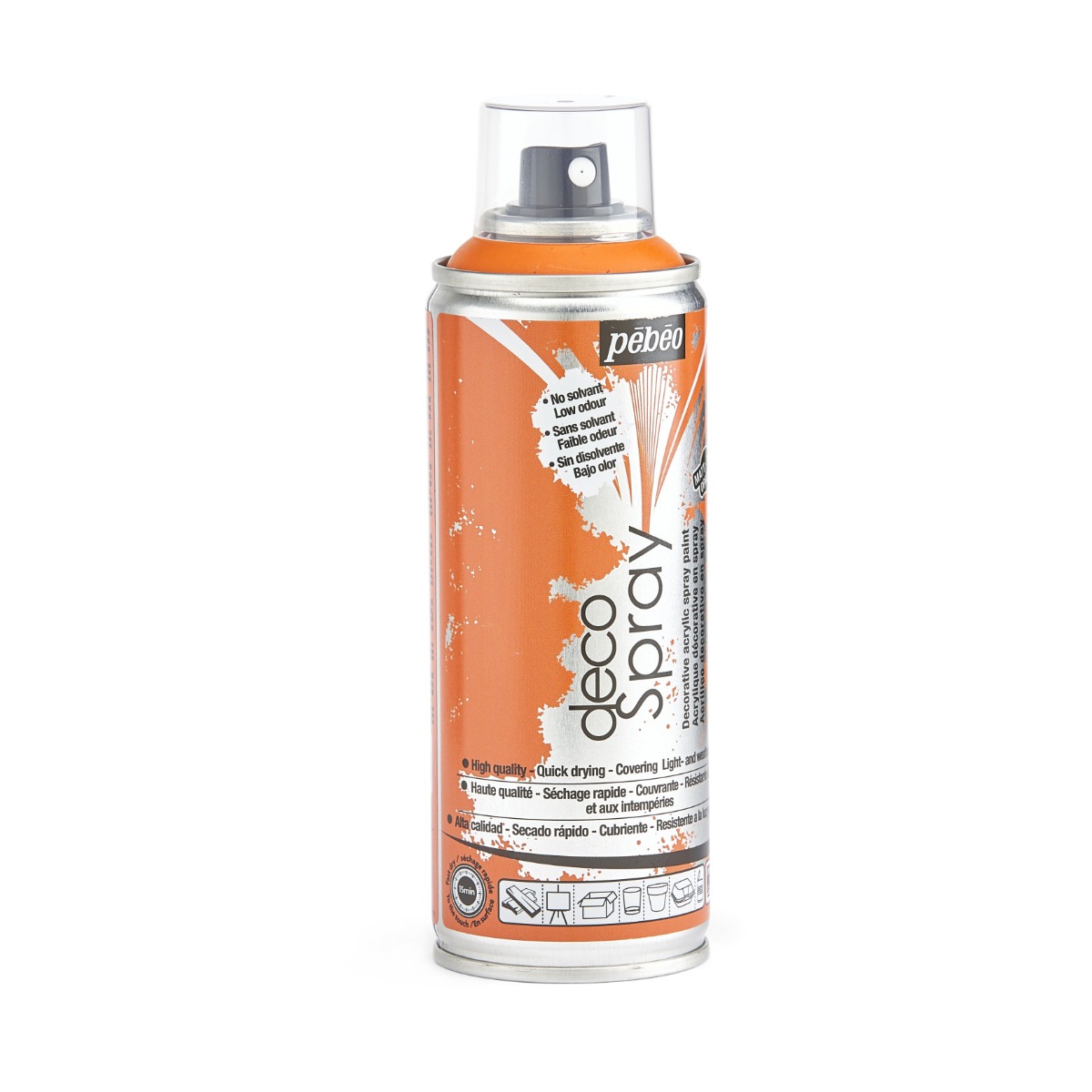 Фарба-спрей акрилова DecoSpray 200 мл, помаранчевий, 806 ТМ "Pebeo" 4