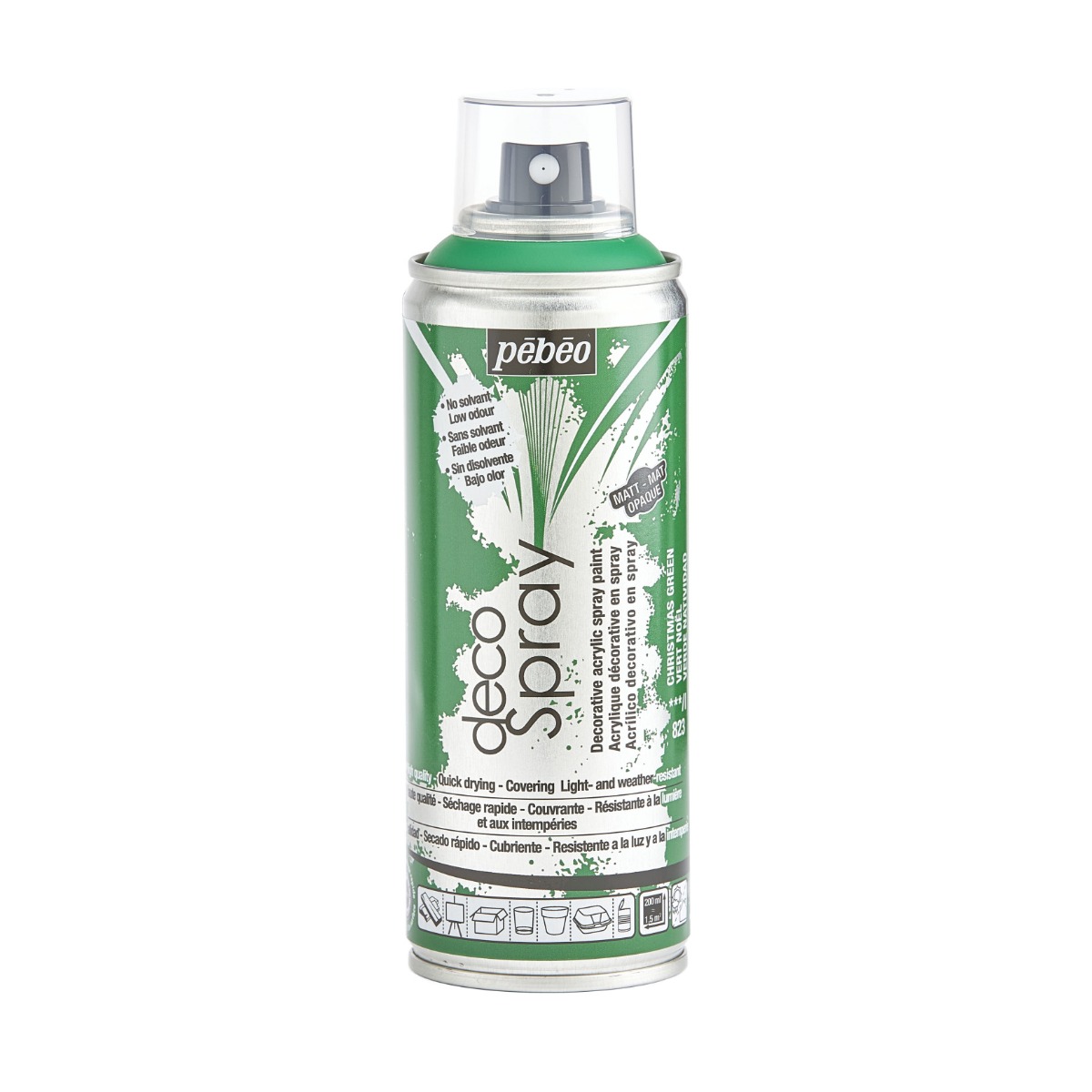 Фарба-спрей акрилова DecoSpray 200 мл, різдвяний зелений, 823 ТМ "Pebeo" Фарба-спрей акрилова DecoSpray 200 мл, різдвяний зелений, 823 ТМ "Pebeo"