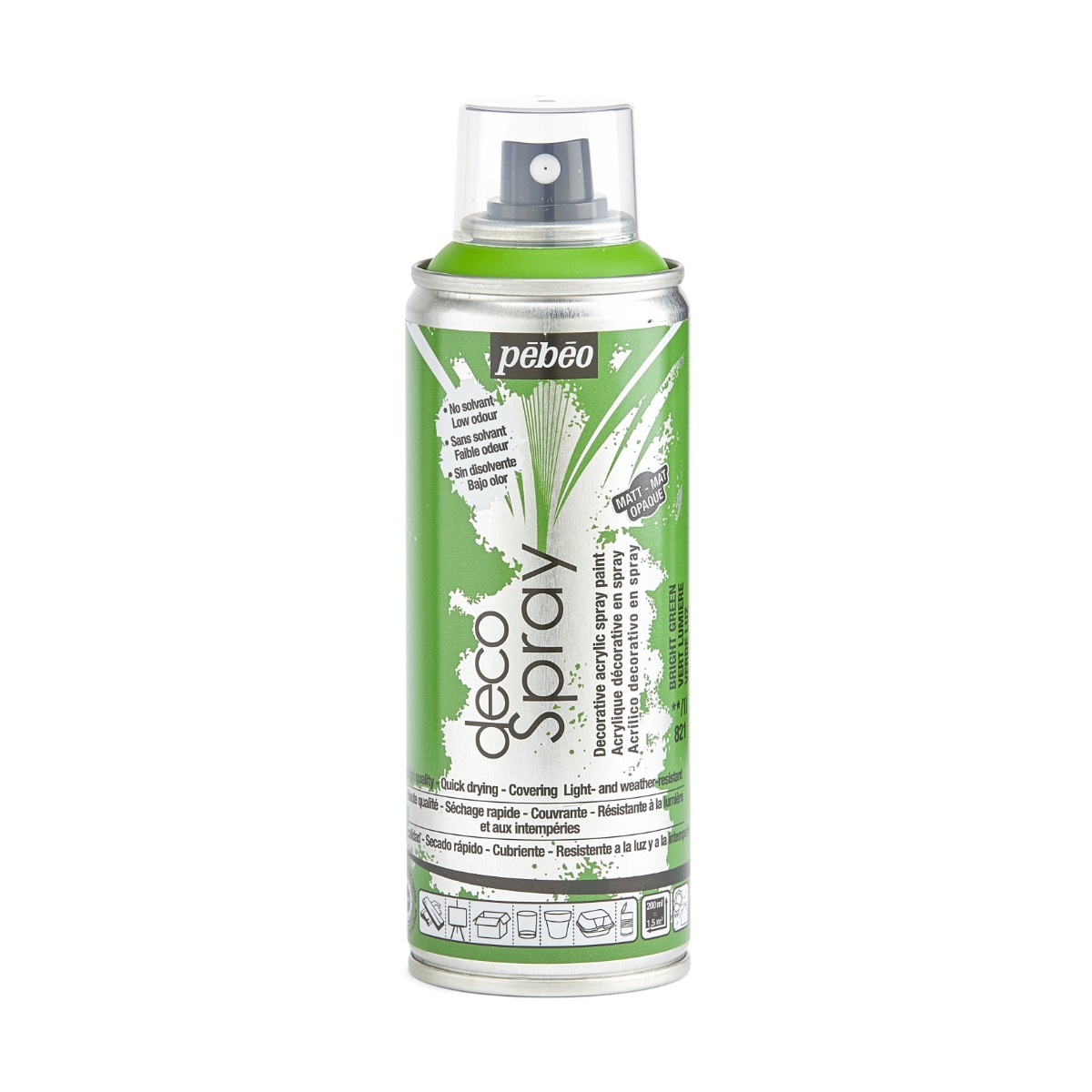 Фарба-спрей акрилова DecoSpray 200 мл, світло-зелений, 821 ТМ "Pebeo" Фарба-спрей акрилова DecoSpray 200 мл, світло-зелений, 821 ТМ "Pebeo"