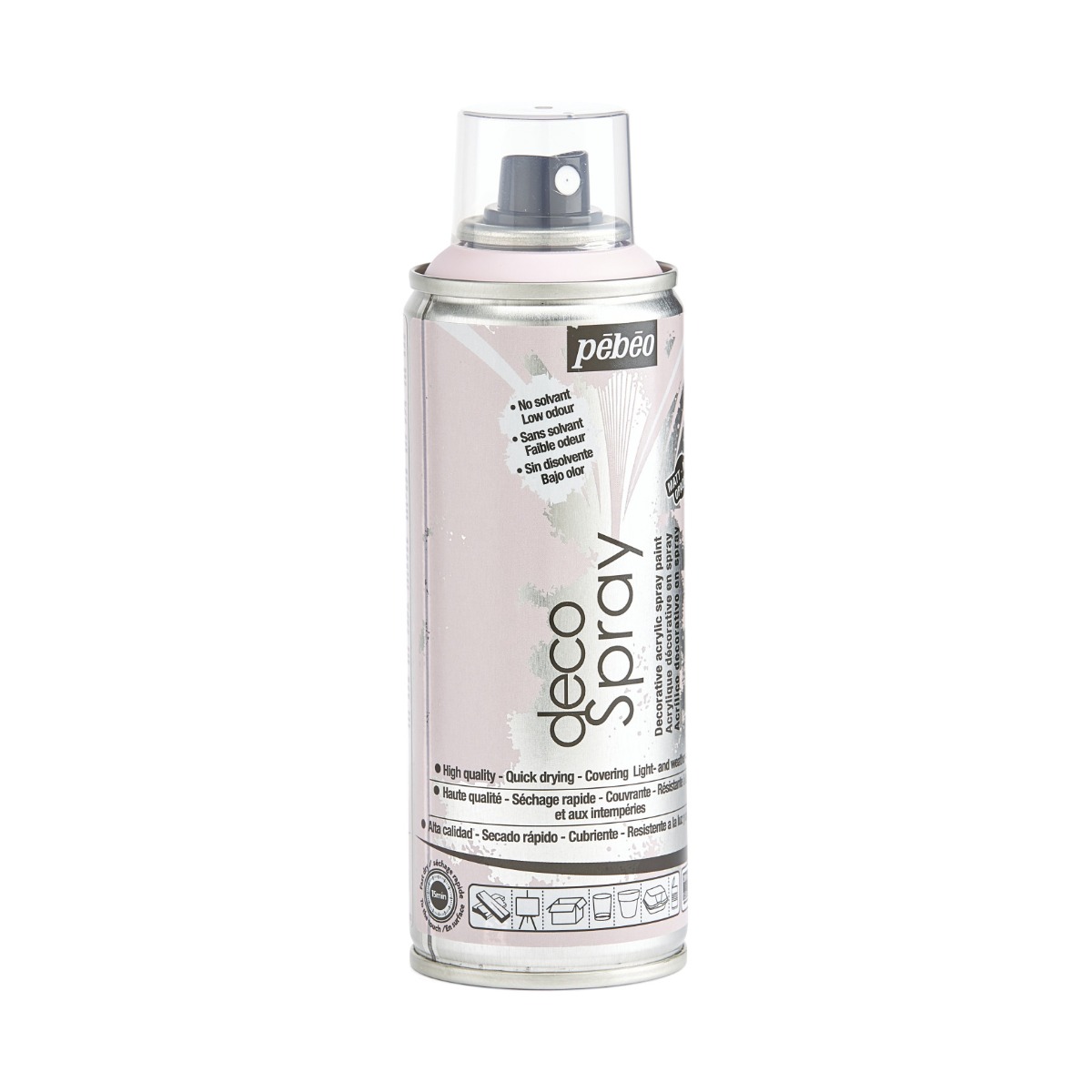 Фарба-спрей акрилова DecoSpray 200 мл, світло-рожевий, 807 ТМ "Pebeo" 4
