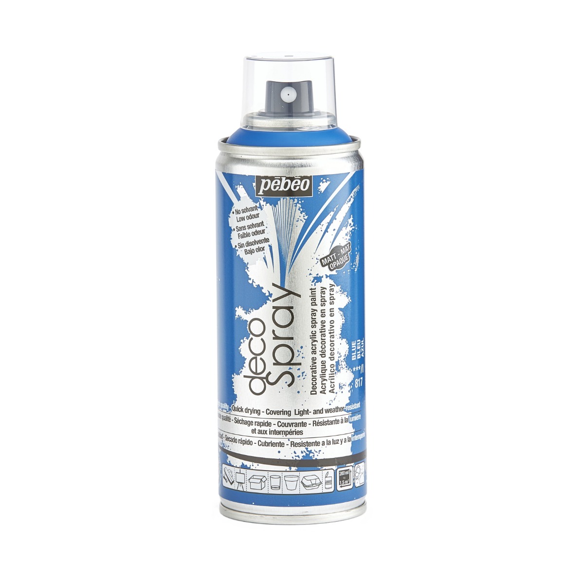 Фарба-спрей акрилова DecoSpray 200 мл, синій, 817 ТМ "Pebeo" Фарба-спрей акрилова DecoSpray 200 мл, синій, 817 ТМ "Pebeo"