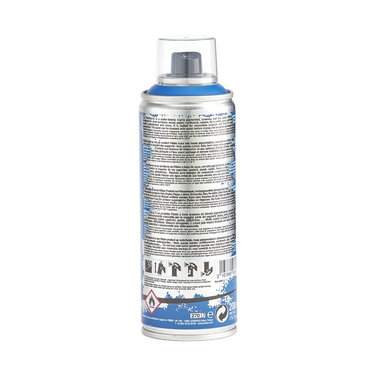 Краска-спрей акриловая DecoSpray 200 мл, синий, 817 ТМ "Pebeo" 2