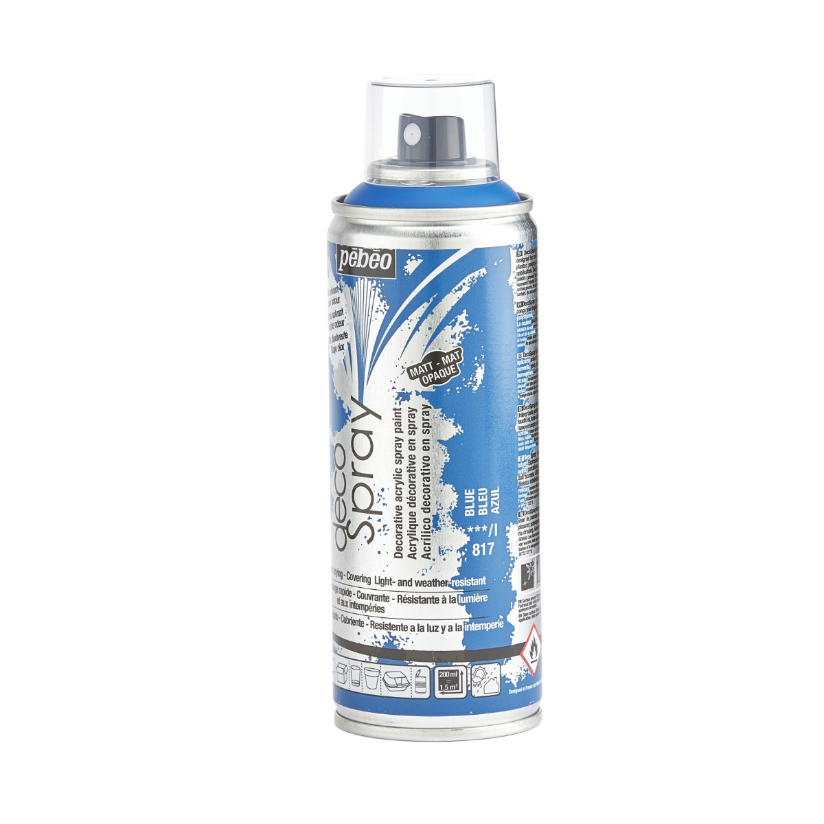 Краска-спрей акриловая DecoSpray 200 мл, синий, 817 ТМ "Pebeo" 3