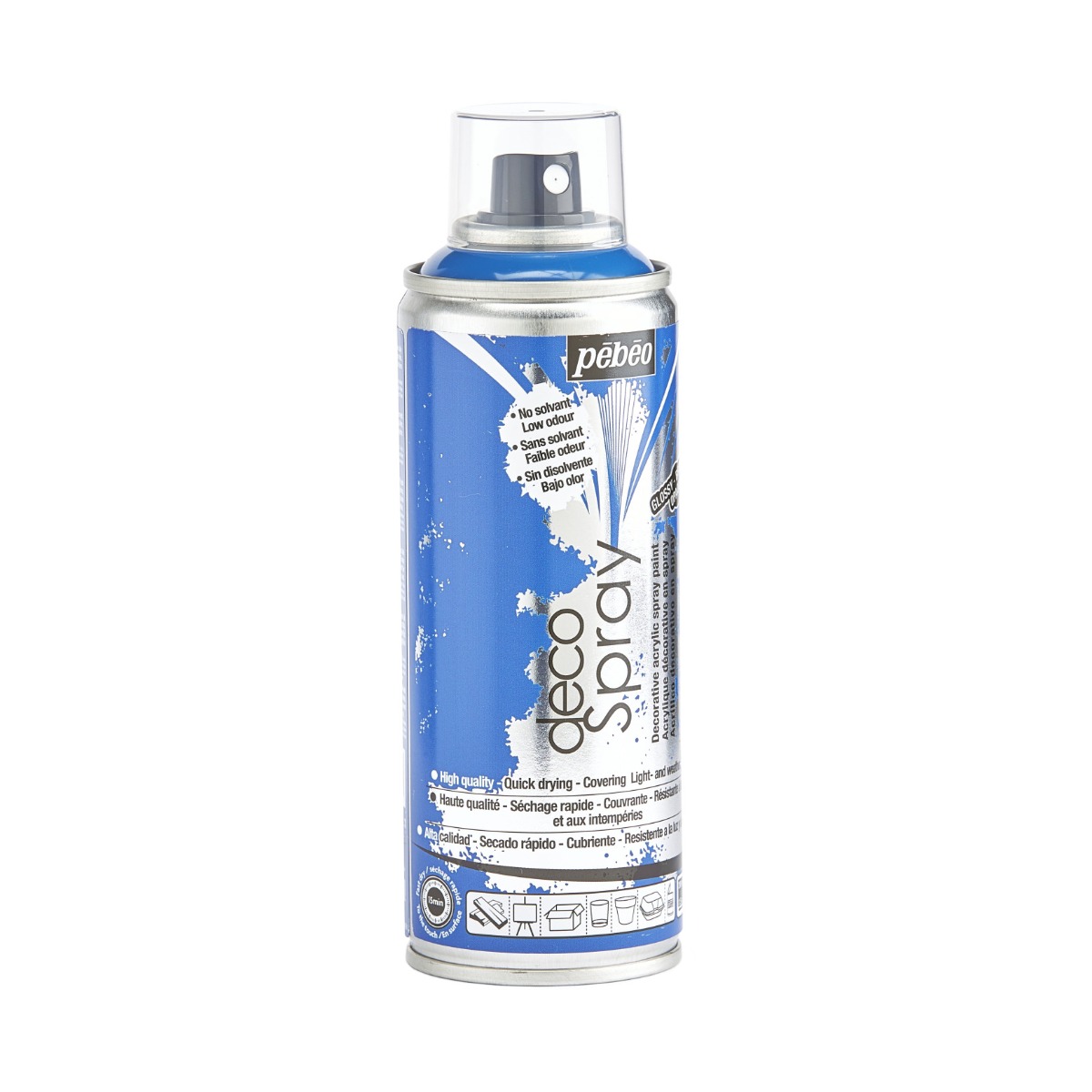 Краска-спрей акриловая глянсовая DecoSpray 200 мл, синий, 843 ТМ "Pebeo" 4