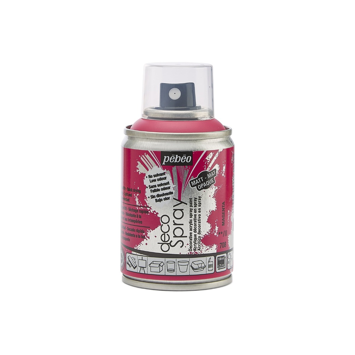 Фарба-спрей акрилова DecoSpray 100 мл, пурпурний, 708 ТМ "Pebeo" Фарба-спрей акрилова DecoSpray 100 мл, пурпурний, 708 ТМ "Pebeo"