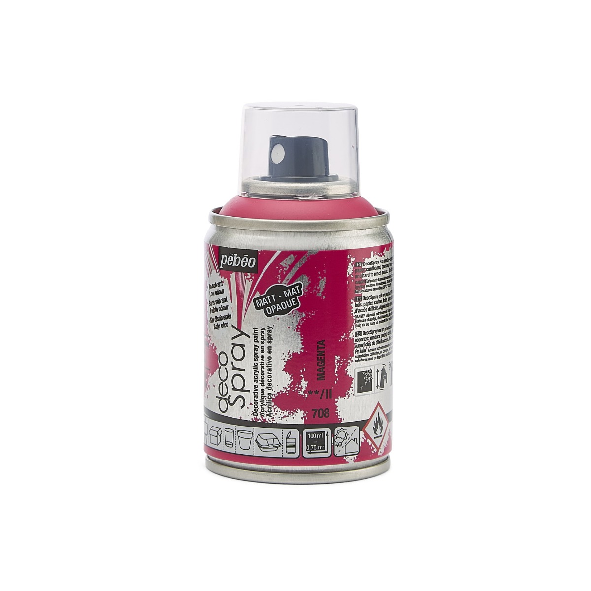 Краска-спрей акриловая DecoSpray 100 мл, пурпурный, 708 ТМ "Pebeo" 3