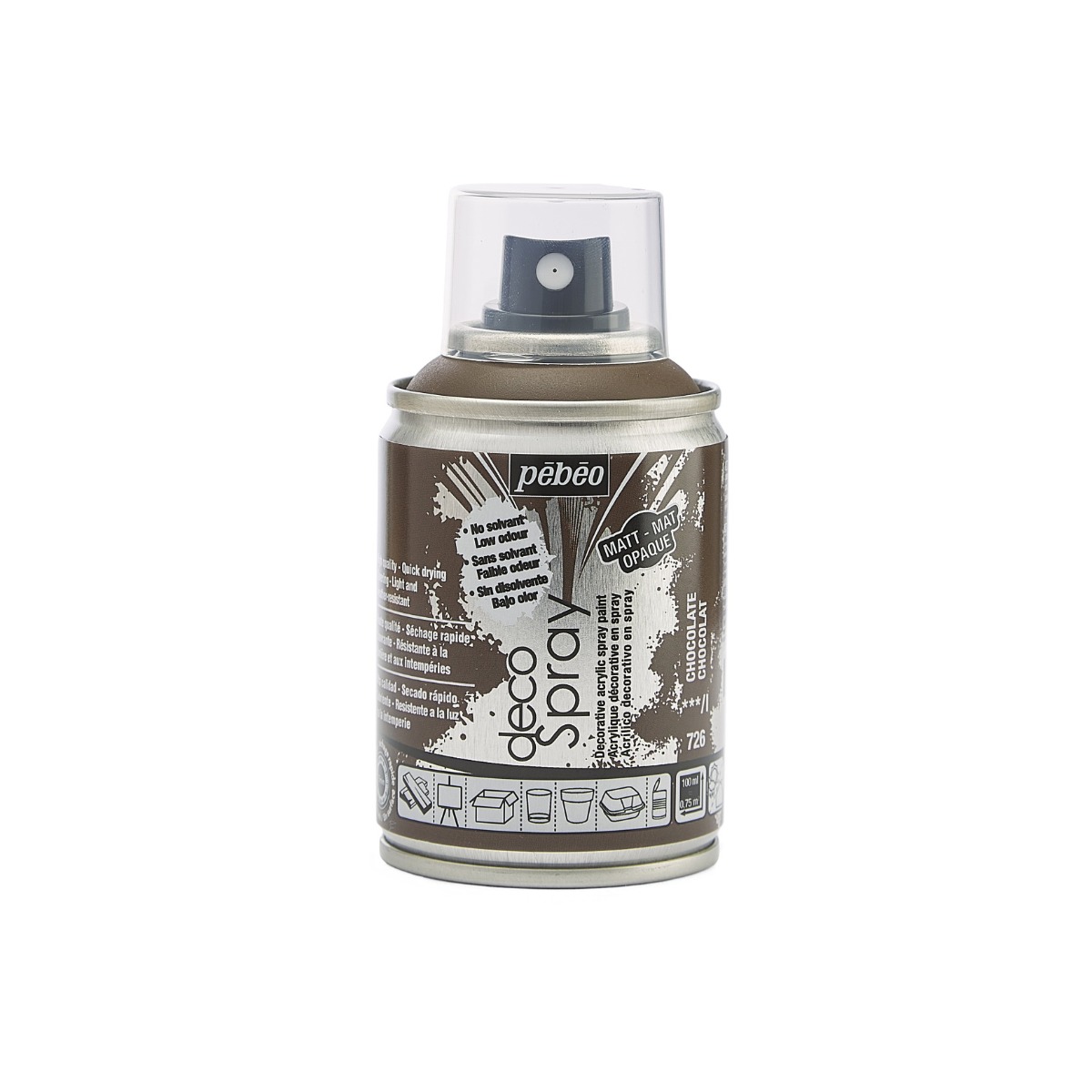 Фарба-спрей акрилова DecoSpray 100 мл, шоколад, 726 ТМ "Pebeo" Фарба-спрей акрилова DecoSpray 100 мл, шоколад, 726 ТМ "Pebeo"