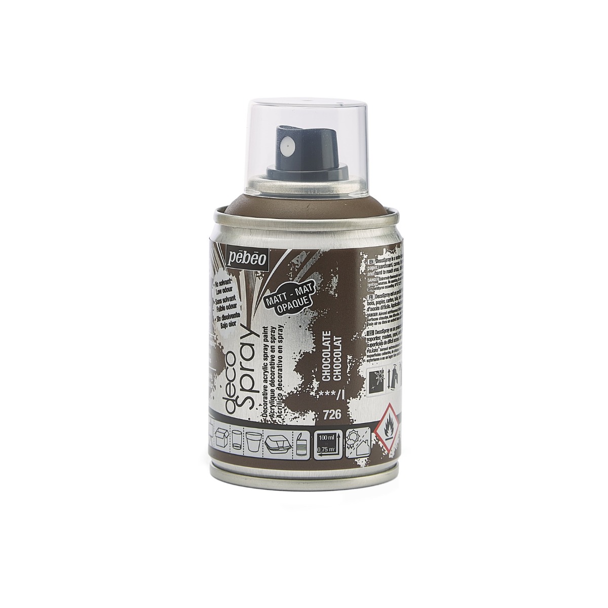 Фарба-спрей акрилова DecoSpray 100 мл, шоколад, 726 ТМ "Pebeo" 3