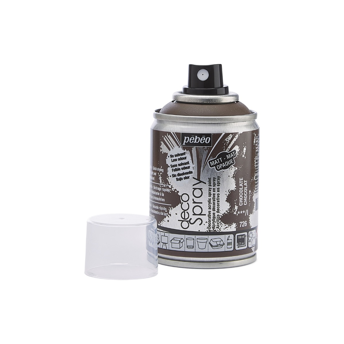 Фарба-спрей акрилова DecoSpray 100 мл, шоколад, 726 ТМ "Pebeo" 5