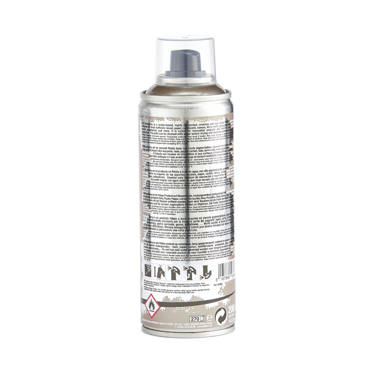 Фарба-спрей акрилова перламутрова DecoSpray 200 мл, каштановий, 866 ТМ "Pebeo" 2