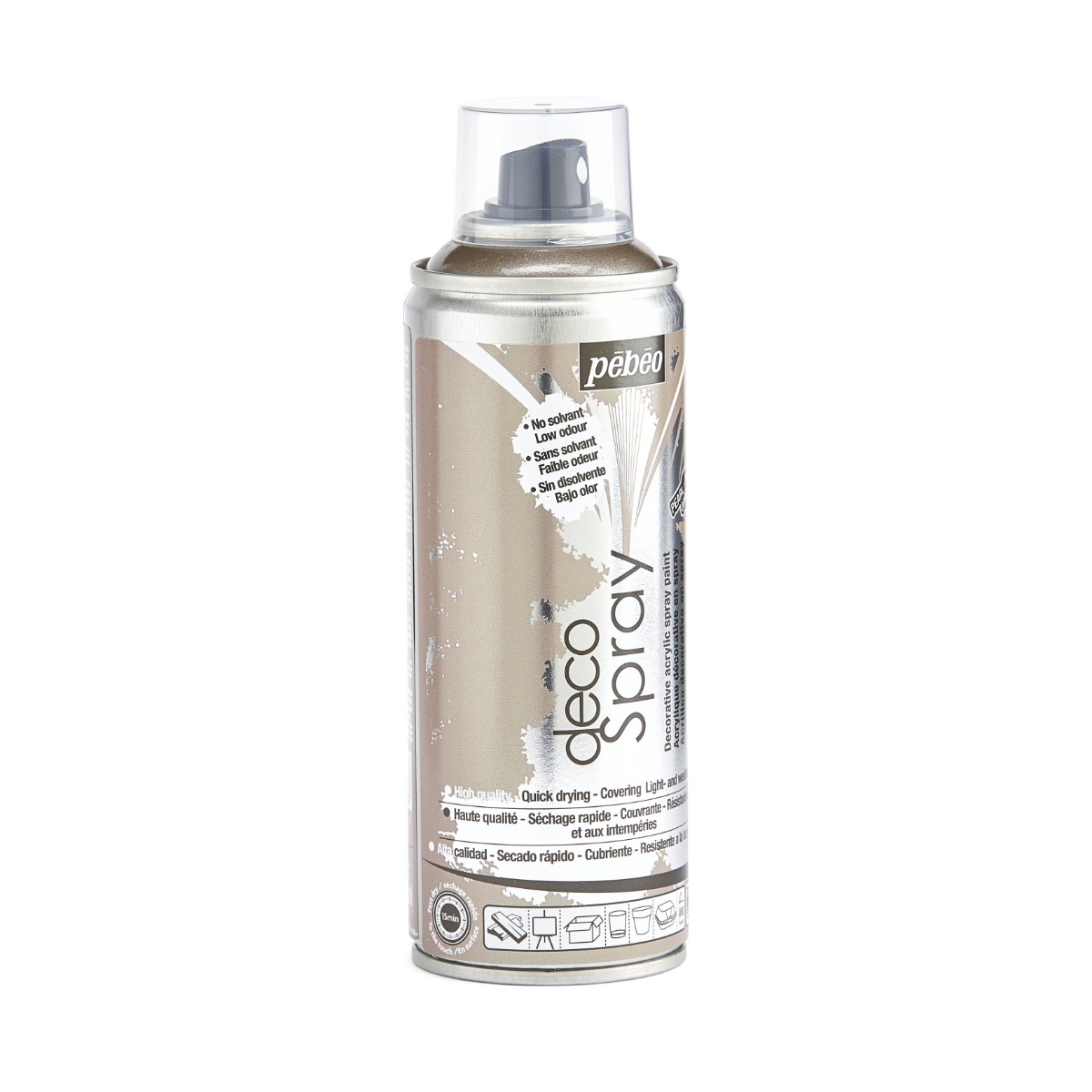 Фарба-спрей акрилова перламутрова DecoSpray 200 мл, каштановий, 866 ТМ "Pebeo" 4
