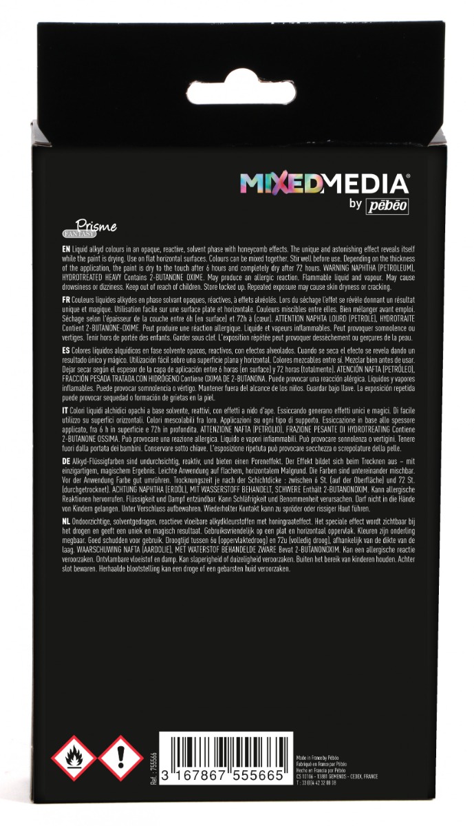 Стартовий набір фарб Prisme Mix Media 12 кол.*20 мл, 755566 Pebeo 1