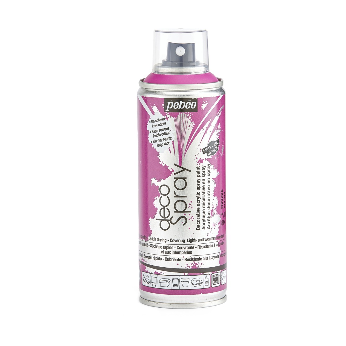 Фарба-спрей акрилова DecoSpray 200 мл, фуксія, 814 ТМ "Pebeo" Фарба-спрей акрилова DecoSpray 200 мл, фуксія, 814 ТМ "Pebeo"
