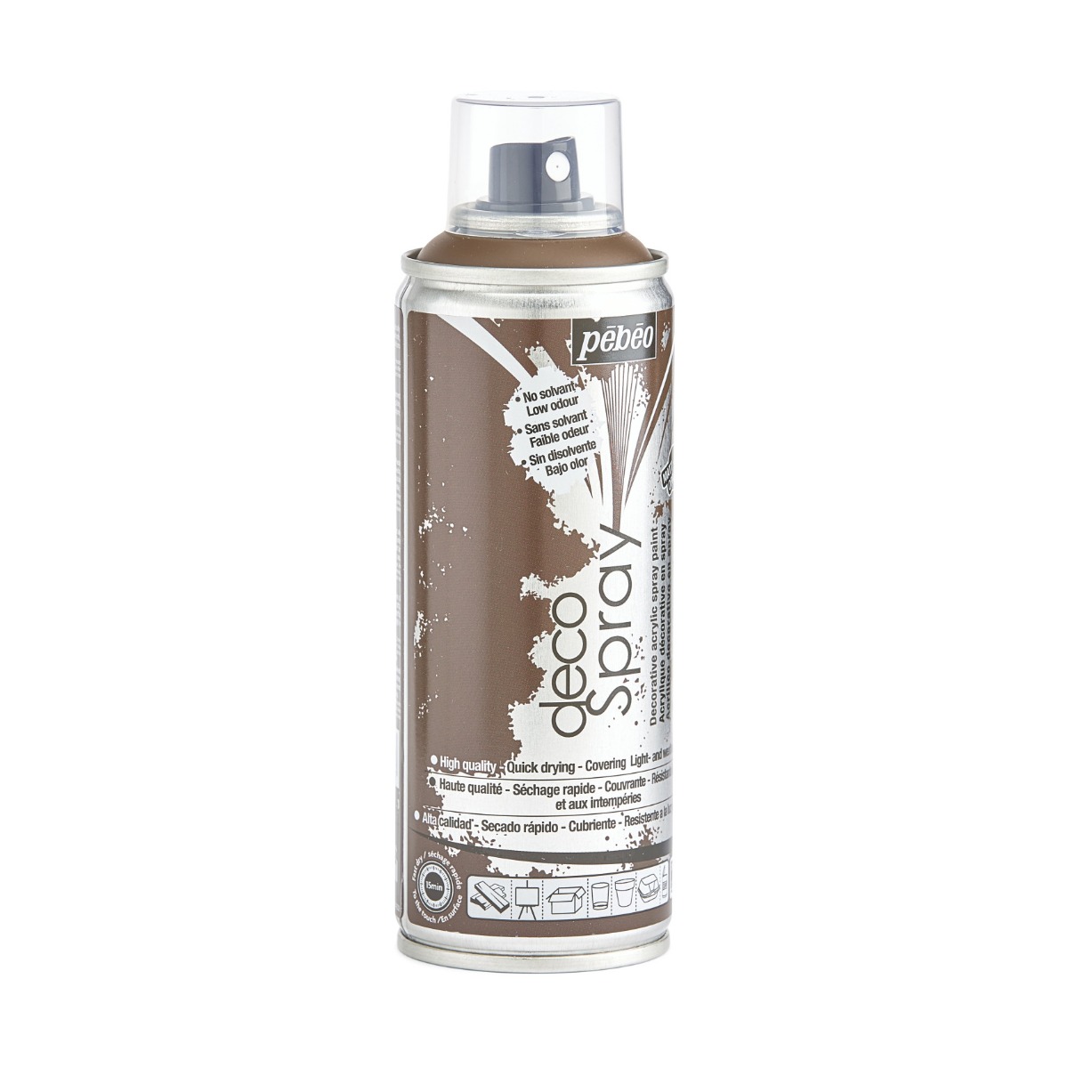 Фарба-спрей акрилова DecoSpray 200 мл, шоколадний, 826 ТМ "Pebeo" 1