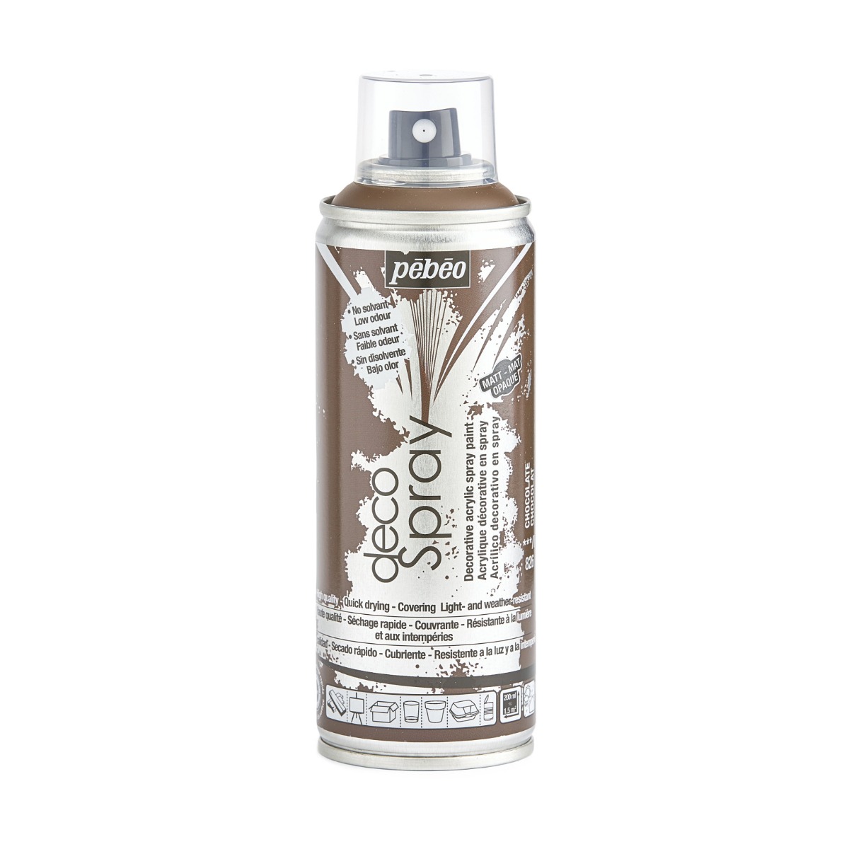 Фарба-спрей акрилова DecoSpray 200 мл, шоколадний, 826 ТМ "Pebeo" Фарба-спрей акрилова DecoSpray 200 мл, шоколадний, 826 ТМ "Pebeo"