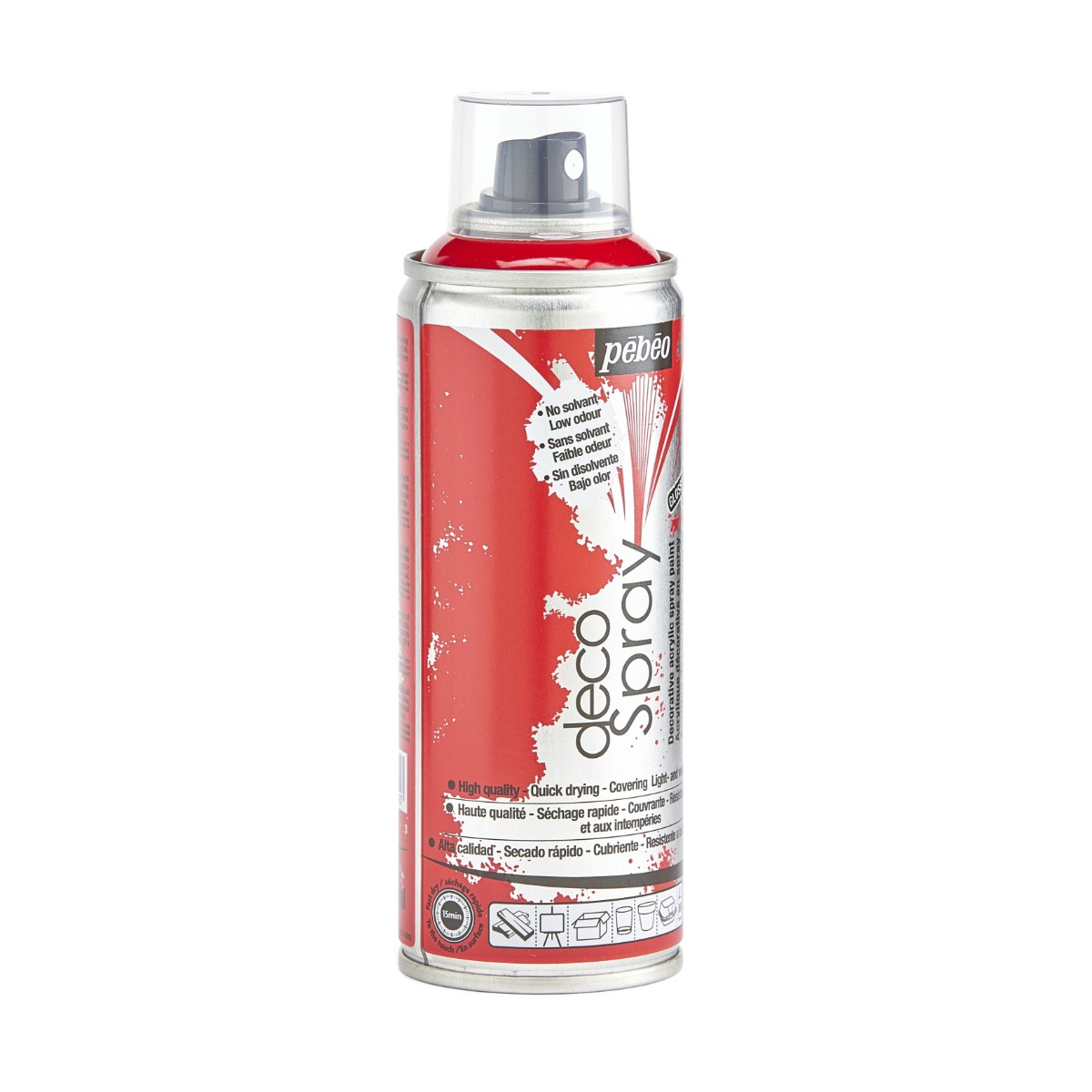 Фарба-спрей акрилова глянсова DecoSpray 200 мл, червоний, 842 ТМ "Pebeo" 4