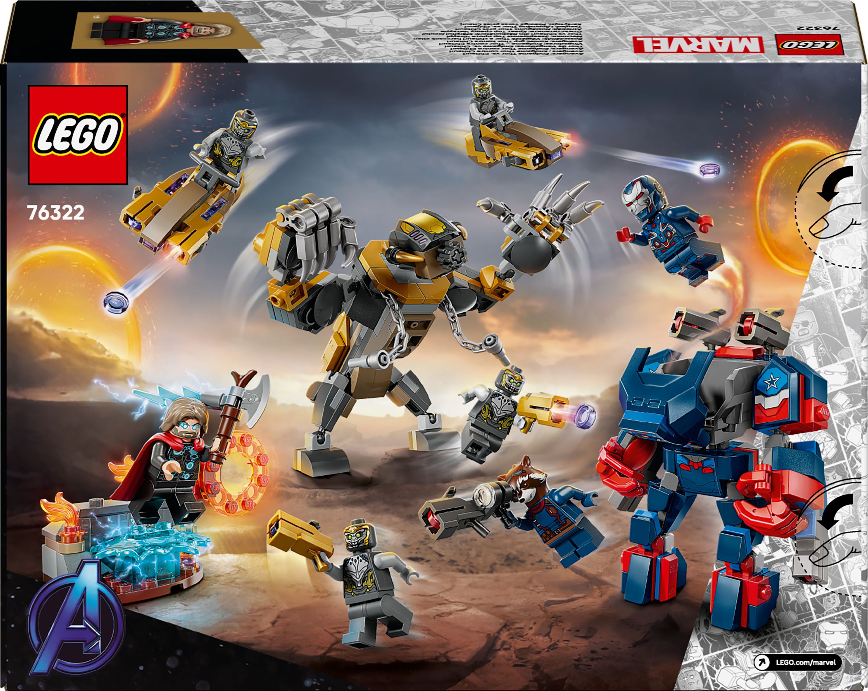 Конструктор Lego Marvel "Месники: Завершення Тор проти Чітаурі", 76322 9