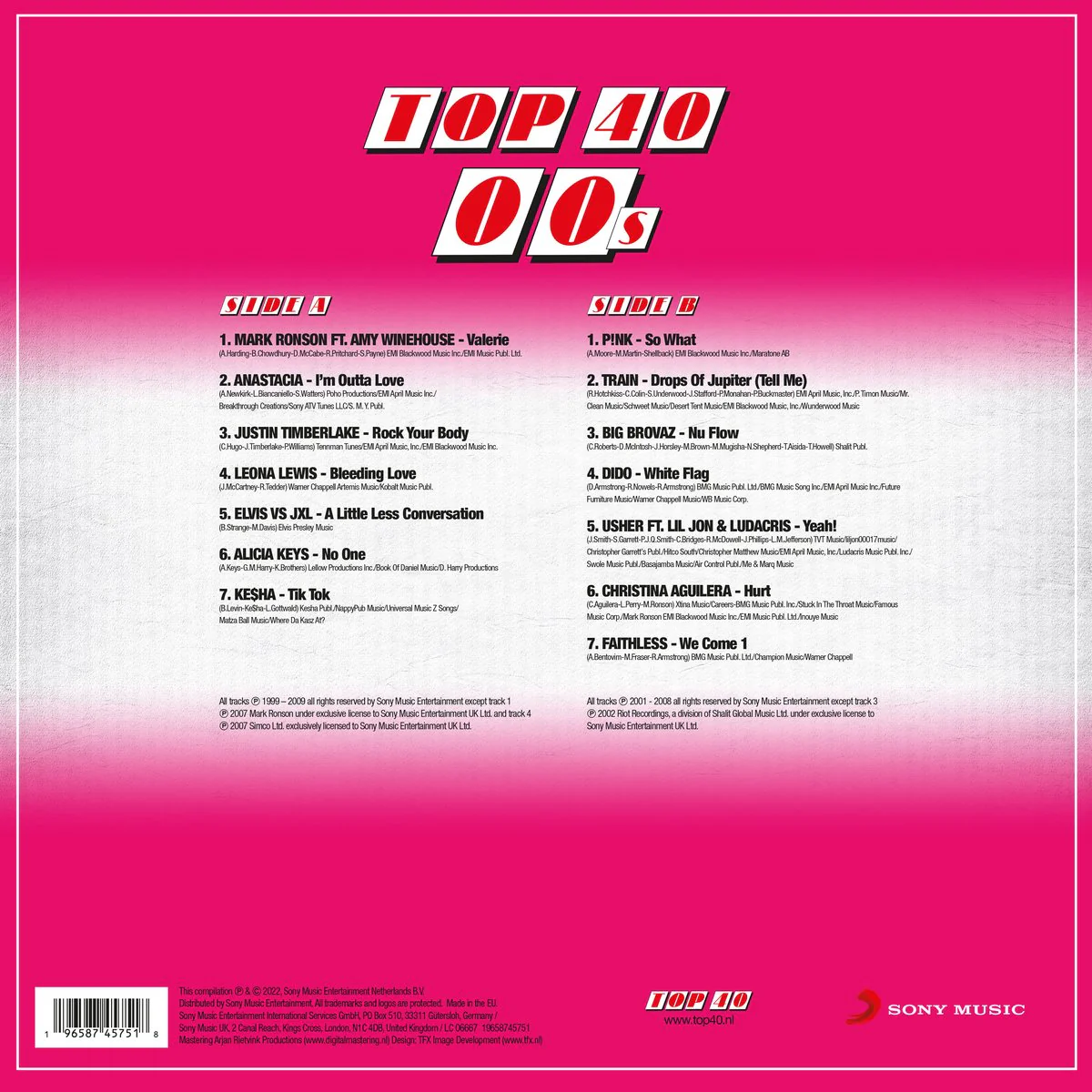 Пластинка Various Artists - Top 40 00s (Limited Edition) [LP] - Pink Vinyl 1