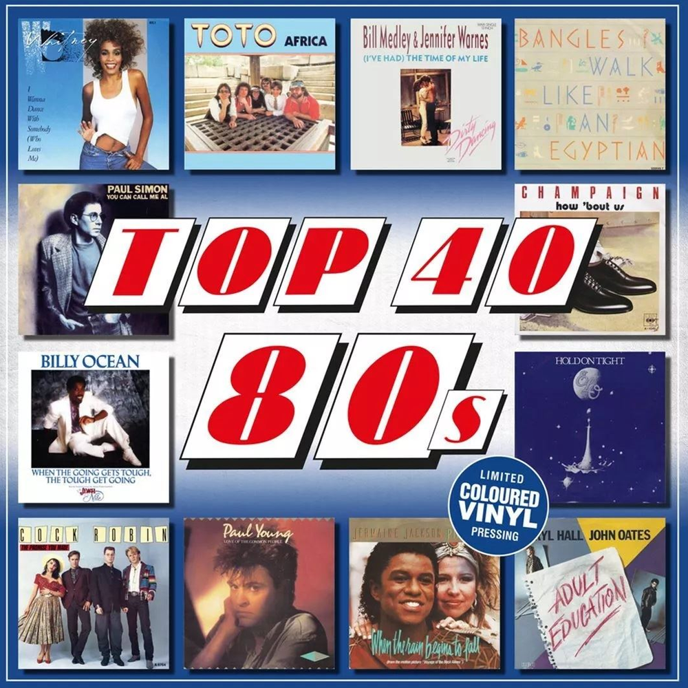 Пластинка Various Artists - Top 40 80s (Limited Edition) [LP] - Blue Vinyl