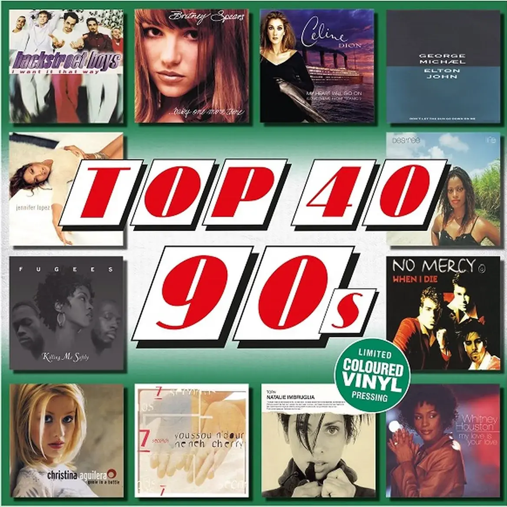 Пластинка Various Artists - Top 40 90s (Limited Edition) [LP] - Green Vinyl