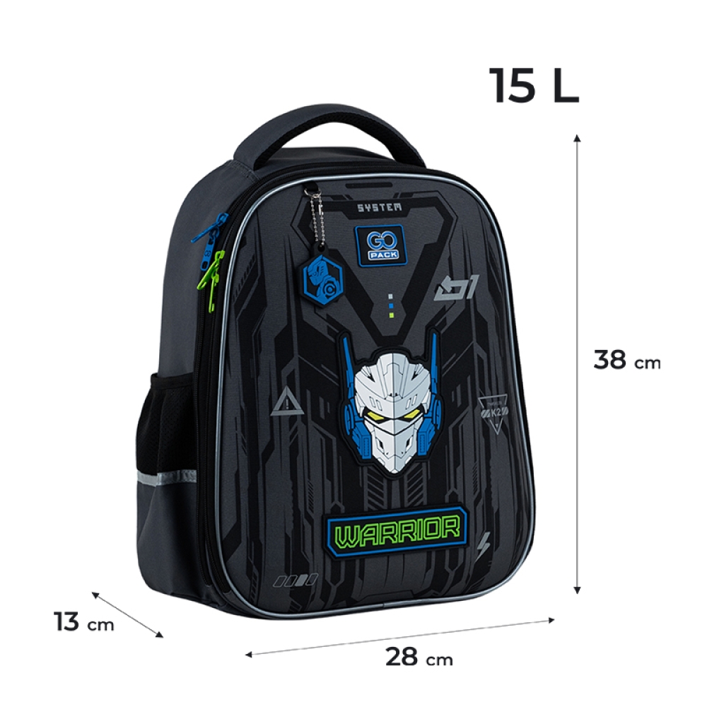 Рюкзак GoPack Education напівкаркасний 165M Warrior, GO25-165M-6 1