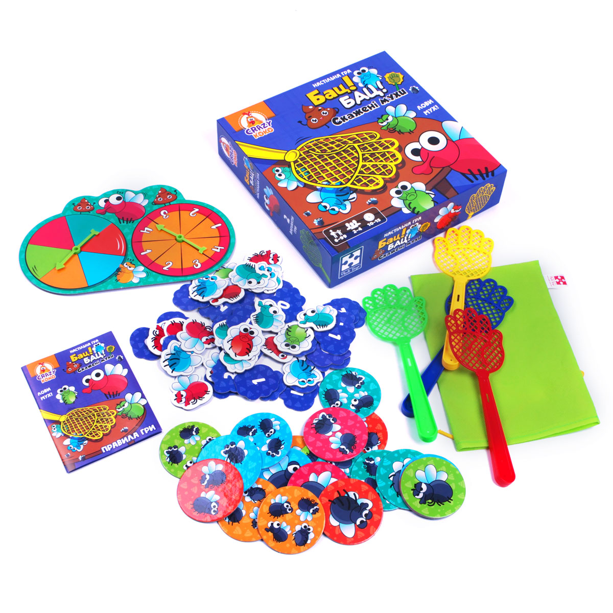 Игра настольная развлекательная "Бац! Бац! Бешеные мухи" Vladi Toys, VT8055-37 1