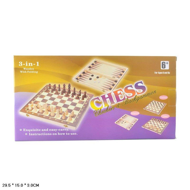 Игра настольная: шахматы, шашки, нарды, 622A 1