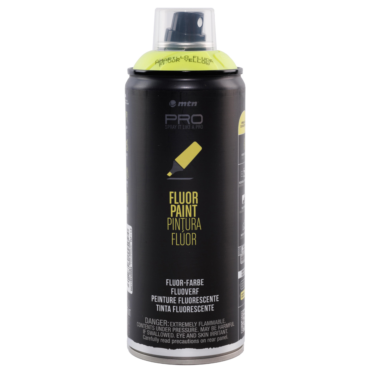 Аерозольна фарба MTN PRO Fluor Paint R-600 400 мл Жовтий, EX014PR0600