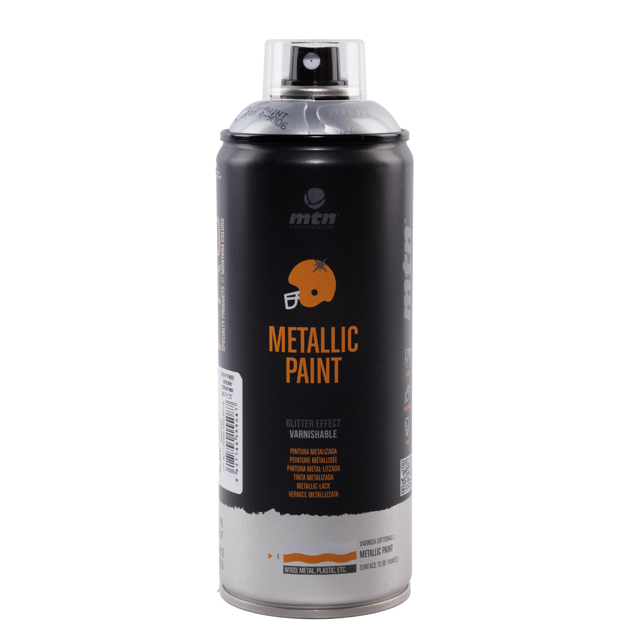 Аэрозольная краска MTN PRO Metallic Paint R-9006 400 мл Серебряный, EX014PR9006