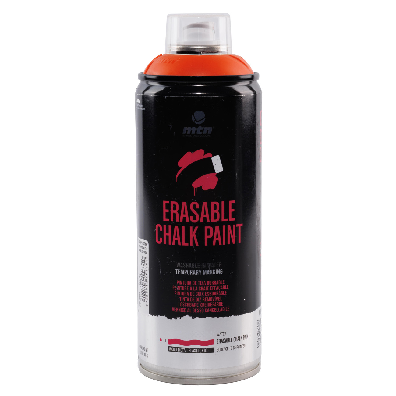Аерозольна фарба на крейдяній основі MTN PRO Erasable Chalk Paint WB 400 мл, помаранч., EX014PC2004W