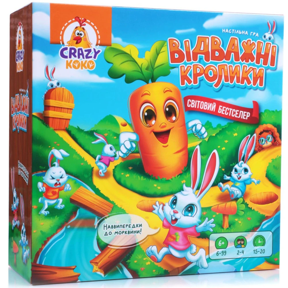 Гра настільна розважальна "Відважні кролики" Vladi Toys, VT8055-40