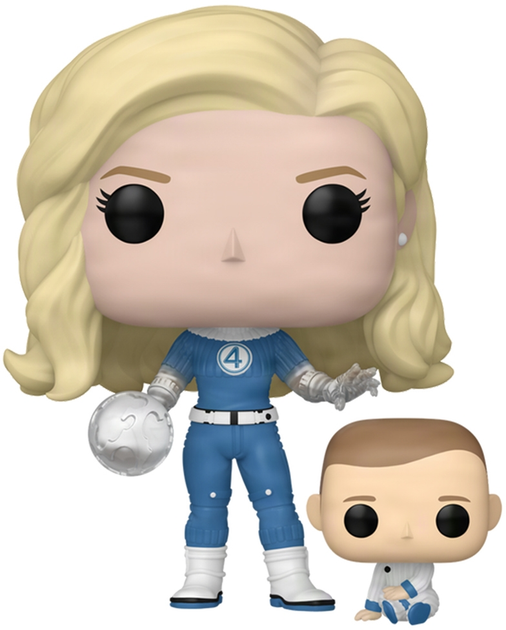 Набор игровых фигурок Funko Pop! серии "Фантастическая 4: Первые шаги" - Невидимая Женщина и Франклин, 83583